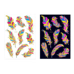2 autocollants de tatouage étanches fluorescents bronzants, JYG-001, JYG-002, JYG-003, JYG-004, JYG-005, JYG-006, JYG-007, JYG-008