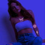 2 autocollants de tatouage étanches fluorescents bronzants, JYG-001, JYG-002, JYG-003, JYG-004, JYG-005, JYG-006, JYG-007, JYG-008