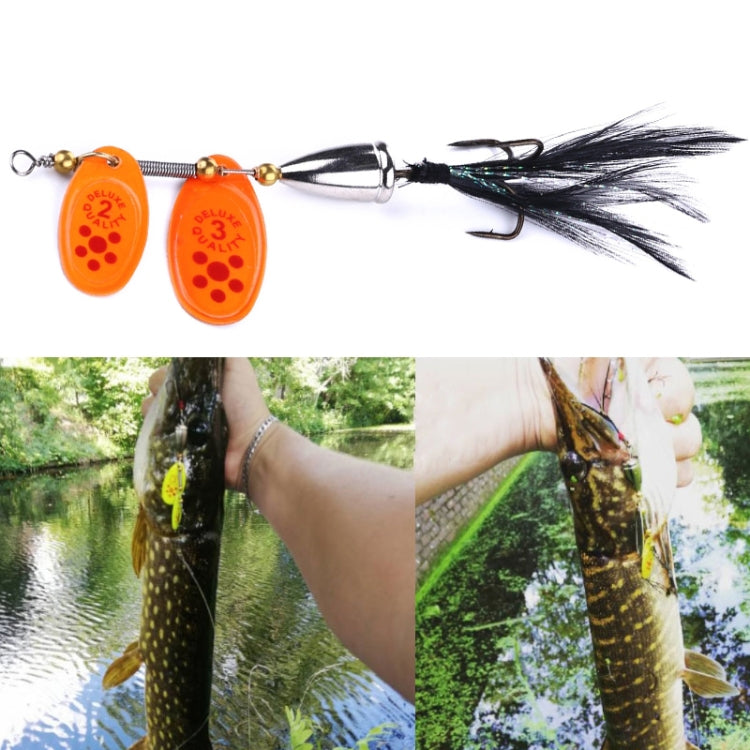HENGJIA SP304 Hameçon à Plume Rotatif avec Sequins 6,5 cm 13 g Appât de Pêche Route, SP304 Jaune, SP304 Rouge Orange, SP304 Noir