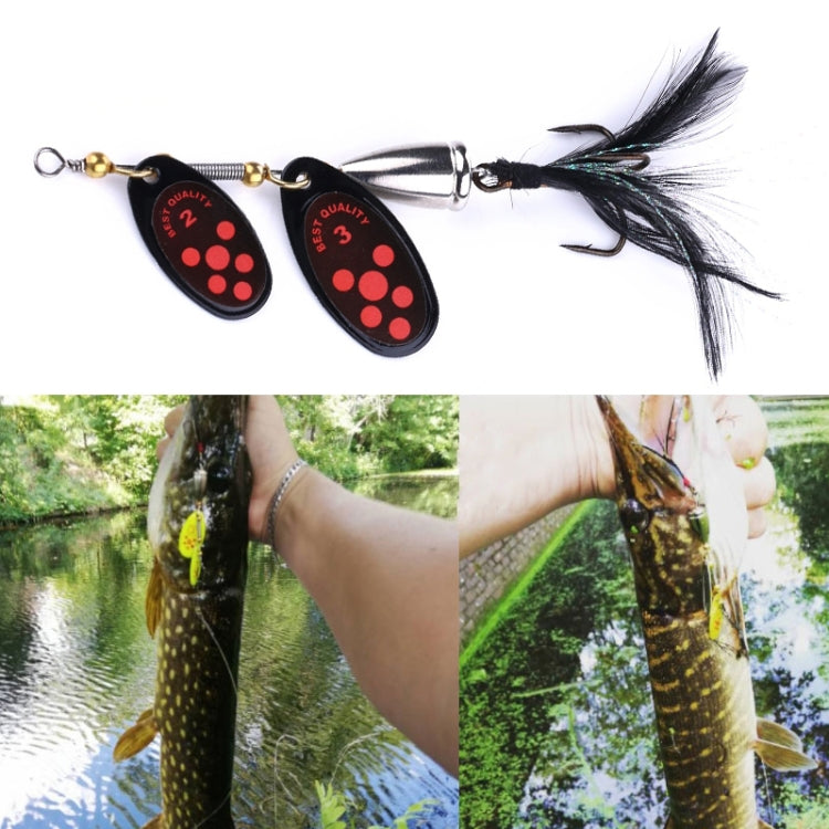HENGJIA SP304 Hameçon à Plume Rotatif avec Sequins 6,5 cm 13 g Appât de Pêche Route, SP304 Jaune, SP304 Rouge Orange, SP304 Noir