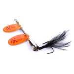 HENGJIA SP304 Hameçon à Plume Rotatif avec Sequins 6,5 cm 13 g Appât de Pêche Route, SP304 Jaune, SP304 Rouge Orange, SP304 Noir