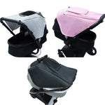 Accessoires universels pour poussette Bébé Pare-soleil avec Toit Ouvrant Visible, Gris, Rose, Noir
