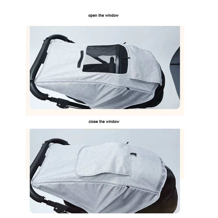 Accessoires universels pour poussette Bébé Pare-soleil avec Toit Ouvrant Visible, Gris, Rose, Noir
