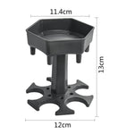 Distributeur de vin Hexagone 6 verres pour Bar, Gris+6 verres transparents, Bleu+6 verres transparents, Gris+6 verres colorés, Bleu+6 verres colorés