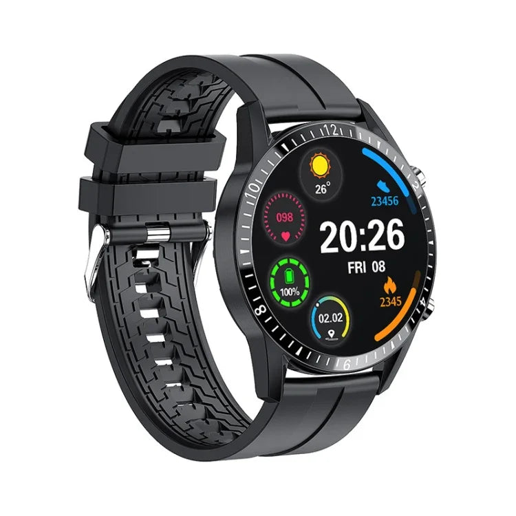 Montre I9 1,5 pouces avec surveillance de la fréquence cardiaque/tension artérielle/oxygène sanguin, Couleur : Acier argenté, Noir, Rouge, Orange, Vert, Cuir noir, Cuir marron, Acier noir, Acier argenté