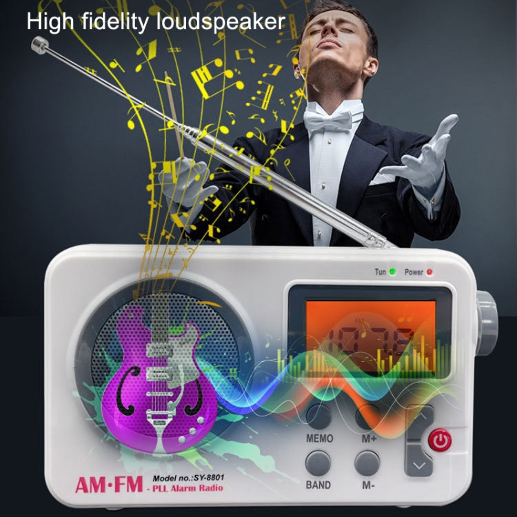 Radio rétro portable SY-8801 écran LCD HD poids basses ondes courtes, SY-8801