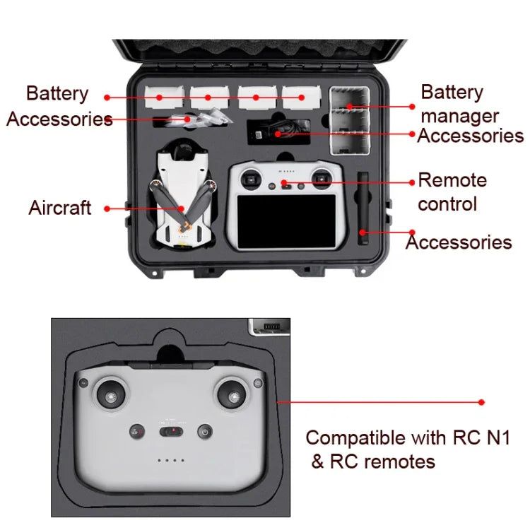 Boîte de rangement étanche et de protection pour DJI Mini 3 Pro, modèle 2
