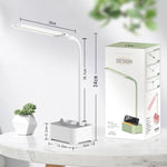 TD6 Support de téléphone portable pour étudiant, porte-stylo, lampe de bureau USB de protection oculaire, blanc, rose, vert
