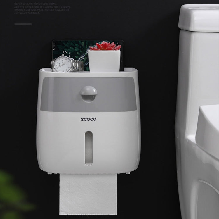 ECOCO E1804 Distributeur de papier toilette multifonctionnel double couche, Blanc+Gris, Blanc+Noir, Rose+Rose, Bleu+Bleu