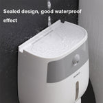 ECOCO E1804 Distributeur de papier toilette multifonctionnel double couche, Blanc+Gris, Blanc+Noir, Rose+Rose, Bleu+Bleu