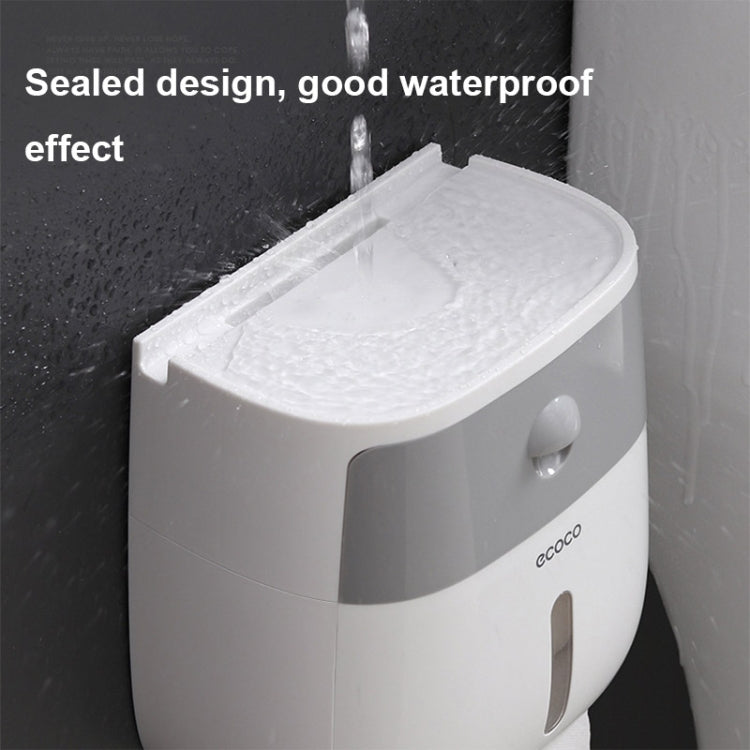 ECOCO E1804 Distributeur de papier toilette multifonctionnel double couche, Blanc+Gris, Blanc+Noir, Rose+Rose, Bleu+Bleu
