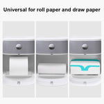 ECOCO E1804 Distributeur de papier toilette multifonctionnel double couche, Blanc+Gris, Blanc+Noir, Rose+Rose, Bleu+Bleu