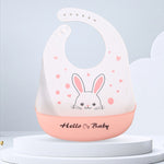 Baby Oil Spray Waterproof Silicone Bib Ultra-thin Saliva Towel, Pattern:, Rabbit BATT2, Lion Dot 2, Rabbit Glasses 2, Good Bear 2, Dinosaur World, Big&Small Dinosaur