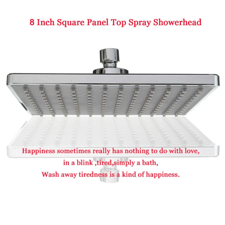 Pomme de douche supérieure carrée de 8 pouces avec galvanoplastie, 8 pouces