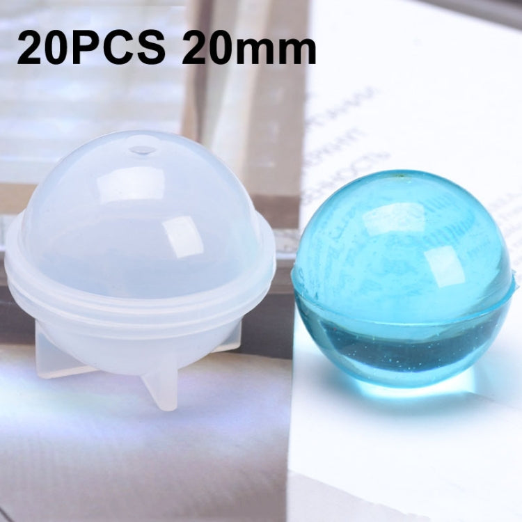 Moule en silicone sphérique pour époxy cristal, bijoux faits à la main, 20 pièces de 20 mm, 20 pièces de 30 mm, 10 pièces de 40 mm, 4 pièces de 50 mm, 4 pièces de 60 mm