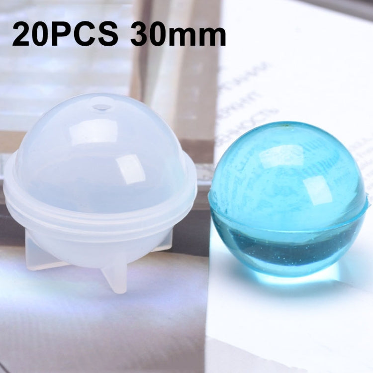 Moule en silicone sphérique pour époxy cristal, bijoux faits à la main, 20 pièces de 20 mm, 20 pièces de 30 mm, 10 pièces de 40 mm, 4 pièces de 50 mm, 4 pièces de 60 mm
