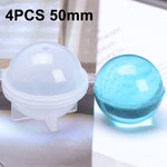 Moule en silicone sphérique pour époxy cristal, bijoux faits à la main, 20 pièces de 20 mm, 20 pièces de 30 mm, 10 pièces de 40 mm, 4 pièces de 50 mm, 4 pièces de 60 mm