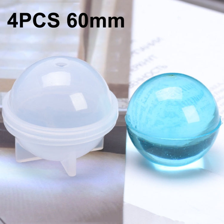 Moule en silicone sphérique pour époxy cristal, bijoux faits à la main, 20 pièces de 20 mm, 20 pièces de 30 mm, 10 pièces de 40 mm, 4 pièces de 50 mm, 4 pièces de 60 mm