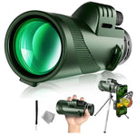 Monoculaire haute puissance HD 40X60 pour vision nocturne extérieure, (Standard), (Standard + clip universel + trépied)