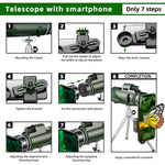Monoculaire haute puissance HD 40X60 pour vision nocturne extérieure, (Standard), (Standard + clip universel + trépied)