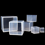 Moule en gel de silice carré pour colle goutte de cristal, modèle de décoration de bijoux fait à la main, 20 pièces 20mm, 20 pièces 25mm, 10 pièces 35mm, 4 pièces 40mm, 4 pièces 50mm, 4 pièces 65mm