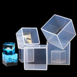 Moule en gel de silice carré pour colle goutte de cristal, modèle de décoration de bijoux fait à la main, 20 pièces 20mm, 20 pièces 25mm, 10 pièces 35mm, 4 pièces 40mm, 4 pièces 50mm, 4 pièces 65mm
