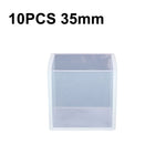 Moule en gel de silice carré pour colle goutte de cristal, modèle de décoration de bijoux fait à la main, 20 pièces 20mm, 20 pièces 25mm, 10 pièces 35mm, 4 pièces 40mm, 4 pièces 50mm, 4 pièces 65mm