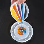 2 tasses de séparation de couleurs en silicone pour résine époxy DIY, style :, 2 pièces 2 grilles, 2 pièces 3 grilles, 2 pièces 4 grilles, 2 pièces 5 grilles