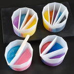 2 tasses de séparation de couleurs en silicone pour résine époxy DIY, style :, 2 pièces 2 grilles, 2 pièces 3 grilles, 2 pièces 4 grilles, 2 pièces 5 grilles