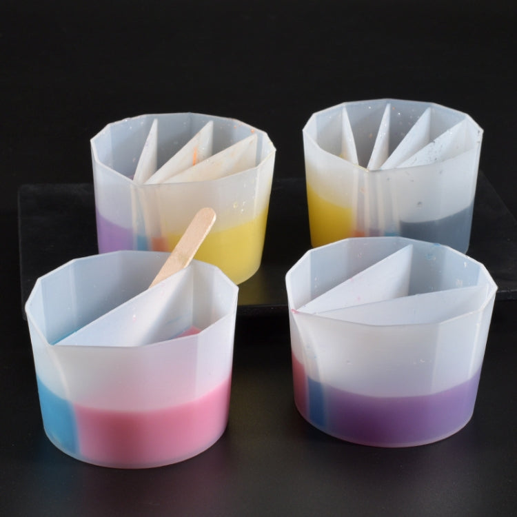 2 tasses de séparation de couleurs en silicone pour résine époxy DIY, style :, 2 pièces 2 grilles, 2 pièces 3 grilles, 2 pièces 4 grilles, 2 pièces 5 grilles