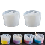 2 tasses de séparation de couleurs en silicone pour résine époxy DIY, style :, 2 pièces 2 grilles, 2 pièces 3 grilles, 2 pièces 4 grilles, 2 pièces 5 grilles
