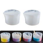 2 tasses de séparation de couleurs en silicone pour résine époxy DIY, style :, 2 pièces 2 grilles, 2 pièces 3 grilles, 2 pièces 4 grilles, 2 pièces 5 grilles