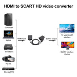 Convertisseur HDMI vers Scart adaptateur vidéo HD 1080p, HDMI vers SCART 1080P