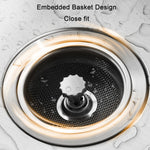 Filtre anti-encrassement en acier inoxydable pour évier de cuisine, livraison avec poignée de style aléatoire, filtre à maille dense