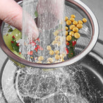 Filtre anti-encrassement en acier inoxydable pour évier de cuisine, livraison avec poignée de style aléatoire, filtre à maille dense