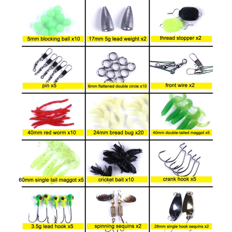 HENGJIA Appât Souple Artificiel Bar de Mer Accessoires de Pêche Appât Eau Douce, 110 Pièces / Boîte