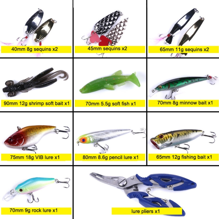 HENGJIA Appât Souple Artificiel Bar de Mer Accessoires de Pêche Appât Eau Douce, 110 Pièces / Boîte