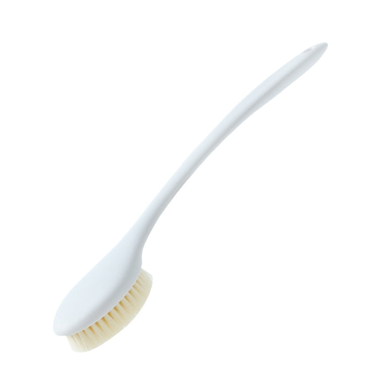 Brosse de bain à long manche en nylon doux, poils doux blancs, poils doux gris, poils doux bleus, poils doux roses