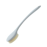 Brosse de bain à long manche en nylon doux, poils doux blancs, poils doux gris, poils doux bleus, poils doux roses
