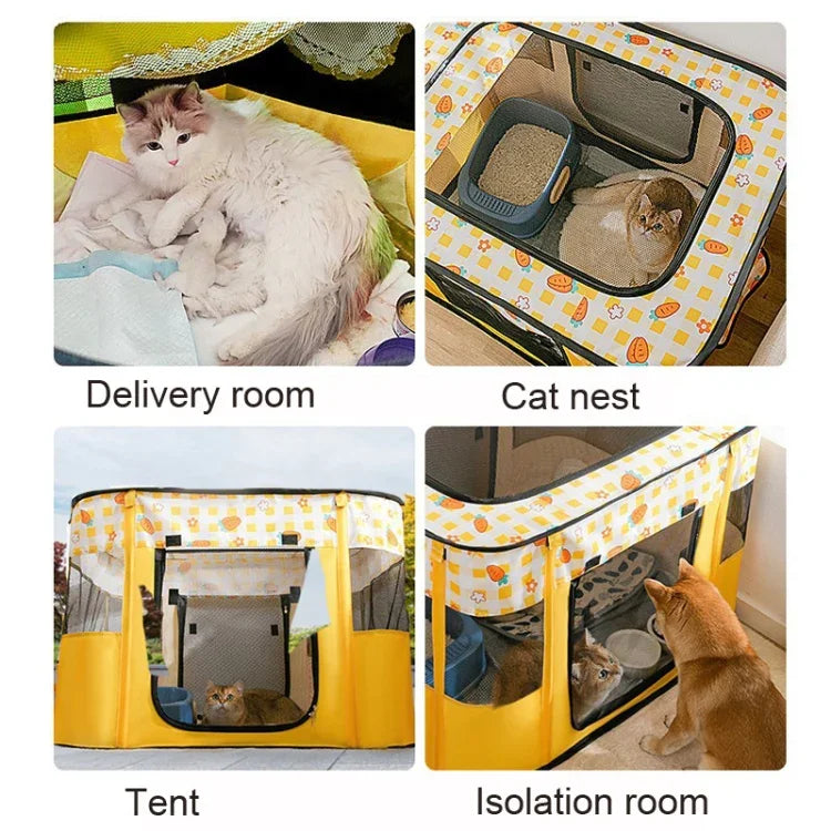 Parc rectangulaire pliable pour animaux de compagnie, enclos pour chiens et chats, salle de mise bas, M, XL