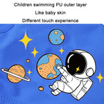 Bonnet de Bain Imperméable en PU Élastique Élevé pour Enfants, Motif Dessin Animé Mignon