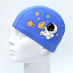 Bonnet de Bain Imperméable en PU Élastique Élevé pour Enfants, Motif Dessin Animé Mignon
