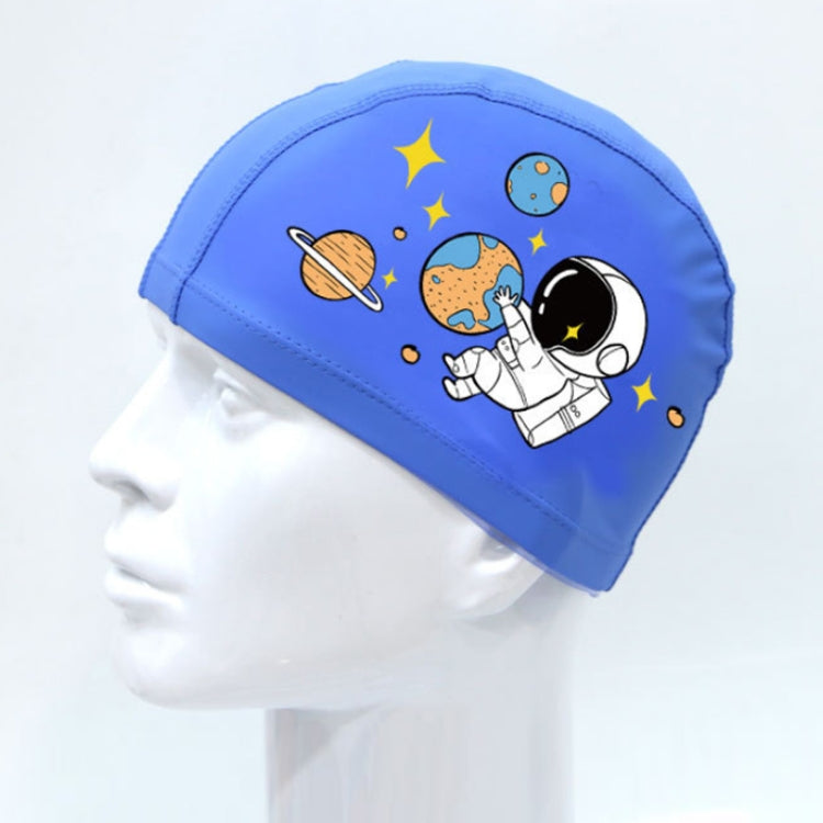 Bonnet de Bain Imperméable en PU Élastique Élevé pour Enfants, Motif Dessin Animé Mignon