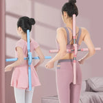 Bâton d'entraînement réglable CHANGKUAI Yoga Hunchback Corrector pour ouvrir les épaules, Rose, Bleu, Vert