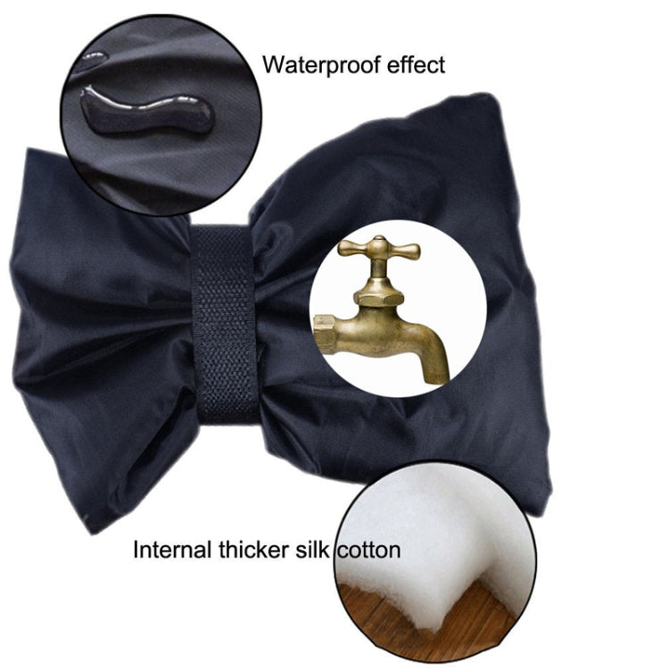 Housse de protection antigel pour robinet extérieur en tissu Oxford, modèle à fermeture autoagrippante, modèle à cordon