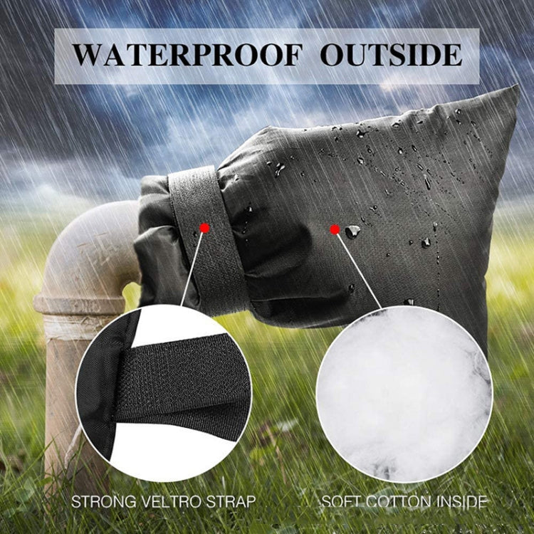 Housse de protection antigel pour robinet extérieur en tissu Oxford, modèle à fermeture autoagrippante, modèle à cordon