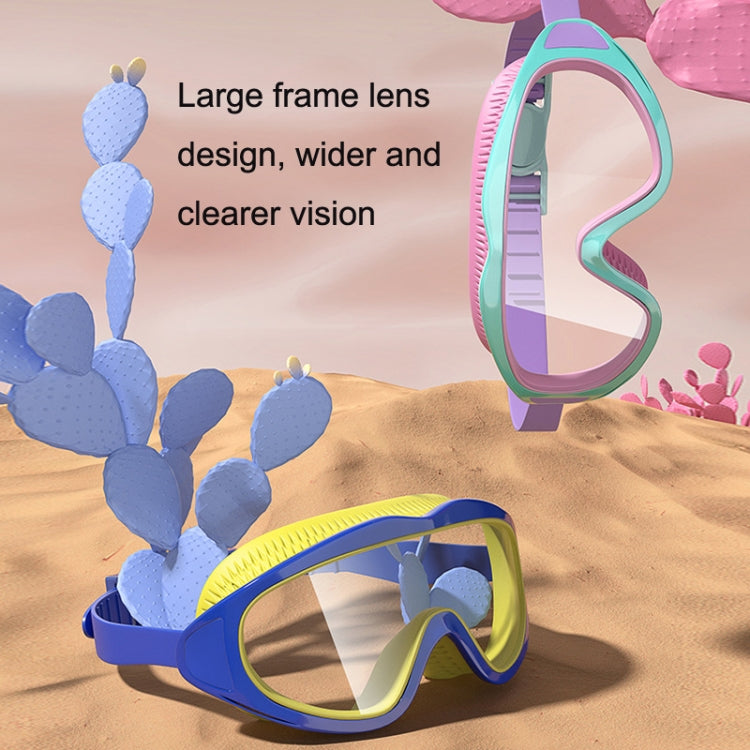 Lunettes de Natation Enfants Anti-buée Cadre Large Confortable, Macaron, Bleu Marée Basse, Orange Citrouille, Blanc Lait, Bleu Lac Glacé, Rose Bleu, Bleu Lac Électroplaqué, Blanc Lait Électroplaqué, Rose Lait Électroplaqué