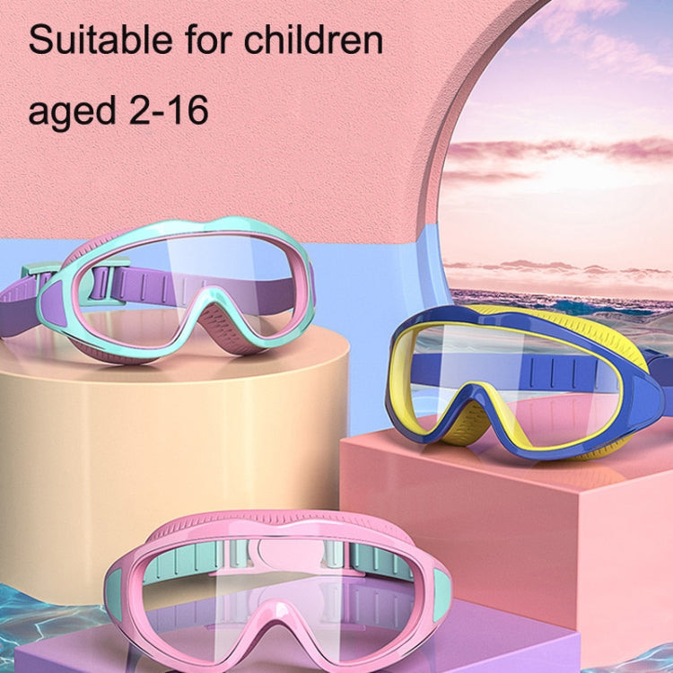 Lunettes de Natation Enfants Anti-buée Cadre Large Confortable, Macaron, Bleu Marée Basse, Orange Citrouille, Blanc Lait, Bleu Lac Glacé, Rose Bleu, Bleu Lac Électroplaqué, Blanc Lait Électroplaqué, Rose Lait Électroplaqué