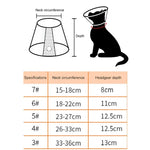 Casque de protection pour animaux de compagnie Collier anti-morsure pour chats et chiens après une intervention esthétique et une opération, Taille : N°7/8cm, N°7, N°6, N°5, N°4, N°3