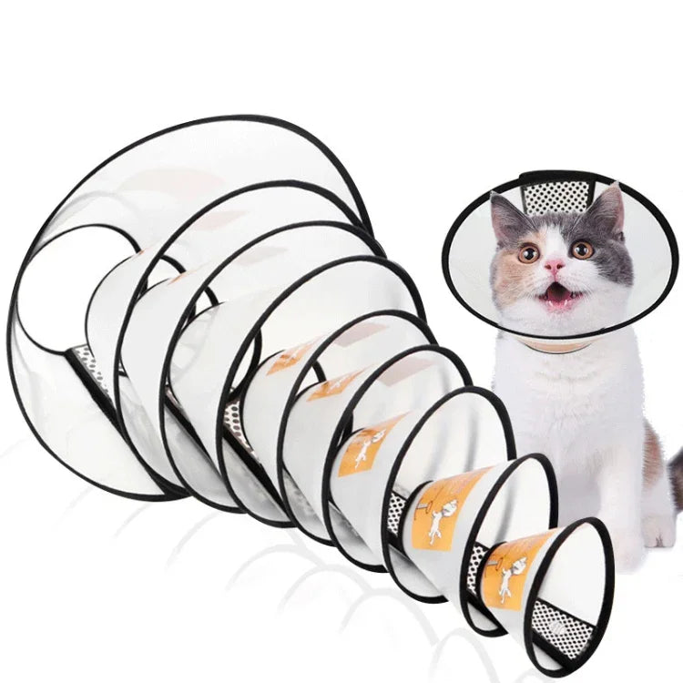 Casque de protection pour animaux de compagnie Collier anti-morsure pour chats et chiens après une intervention esthétique et une opération, Taille : N°7/8cm, N°7, N°6, N°5, N°4, N°3
